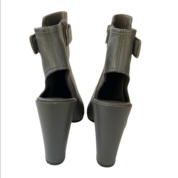 VINCE Brigham Boots in Gray Peep Toe Leather Size 9M - Picture 9 of 14